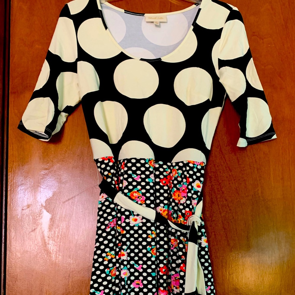 NWOT ModCloth multi-print dress S